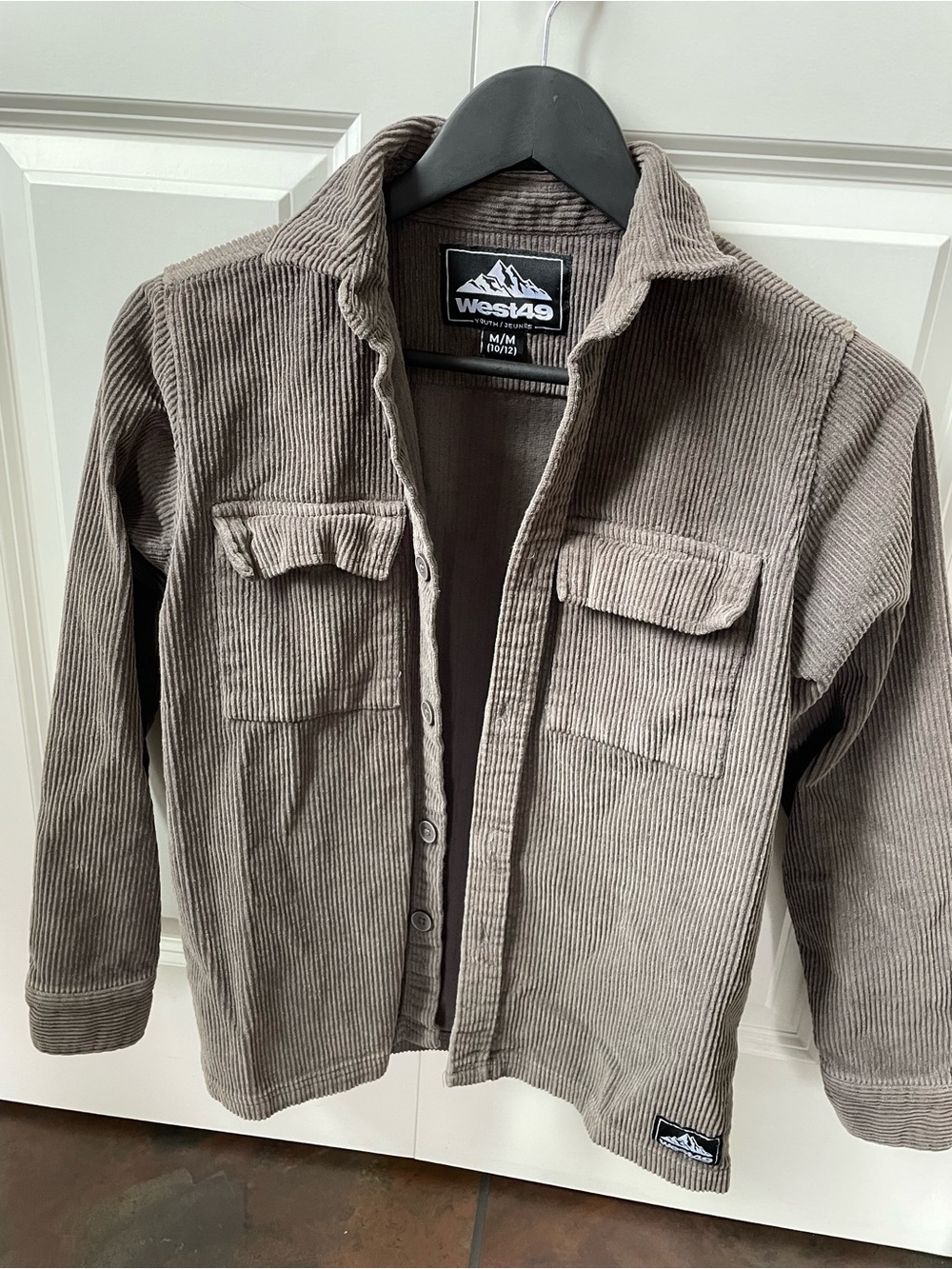 Boys' Corduroy Button-Down Jacket - Taupe